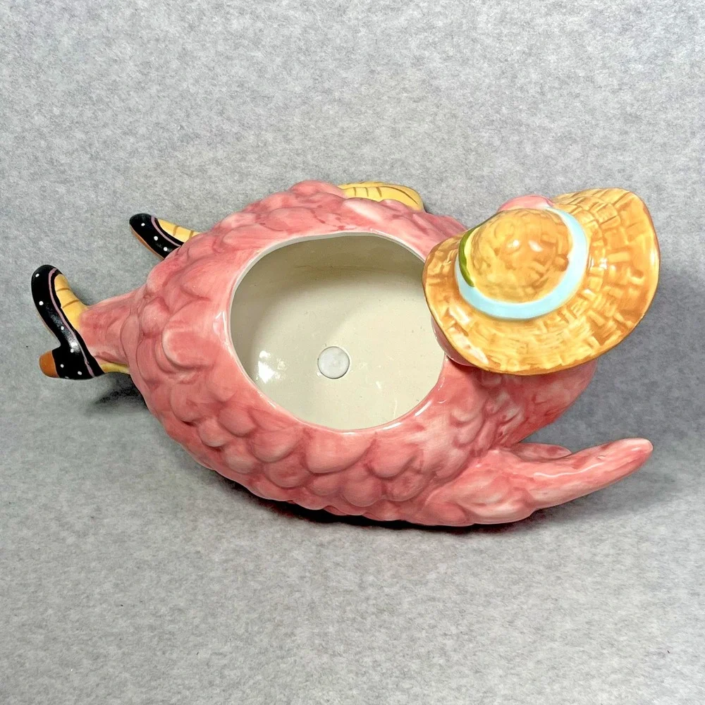 Blue‎ Sky Flamingo Ceramic Planter Heather Goldminc Succulent Cachepot Coastal